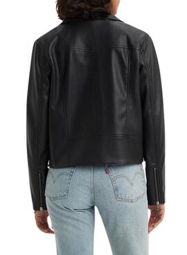 Cazadora Levi's Lelouo Shrunken Moto Negro Mujer