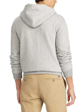 Sudadera Polo Ralph Lauren Oso Gris Para Hombre