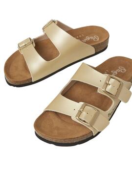 Sandalias Pepe Jeans Oban Classic Dorado Mujer