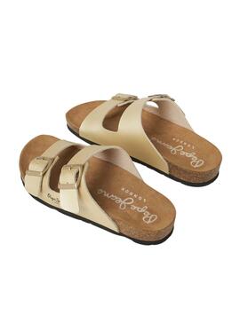 Sandalias Pepe Jeans Oban Classic Dorado Mujer