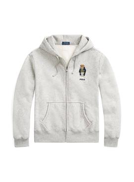 sudadera polo gris