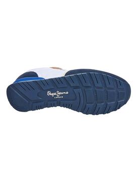 Zapatillas Pepe Jeans Brit Mix Marino para Hombre