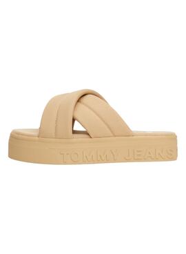 Sandalias Tommy Jeans Letter Beige para Mujer