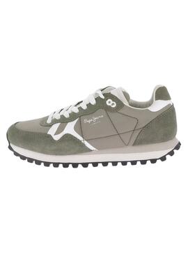 Zapatillas Pepe Jeans Brit Print Verde para Hombre