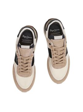 Zapatillas Pepe Jeans Buster Tape Beige Hombre