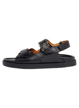 Sandalias Tommy Hilfiger Hardware Negro para Mujer