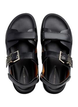 Sandalias Tommy Hilfiger Hardware Negro para Mujer