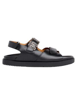 Sandalias Tommy Hilfiger Hardware Negro para Mujer