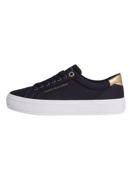 Zapatillas Tommy Hilfiger Canvas Marino para Mujer