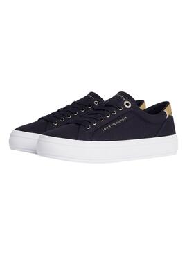 Zapatillas Tommy Hilfiger Canvas Marino para Mujer