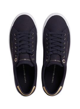 Zapatillas Tommy Hilfiger Canvas Marino para Mujer