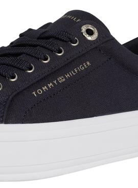 Zapatillas Tommy Hilfiger Canvas Marino para Mujer