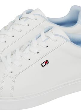 Zapatillas Tommy Hilfiger Flag Court Blanco Mujer