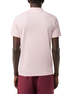 Polo Lacoste Stretch Rosa para Hombre