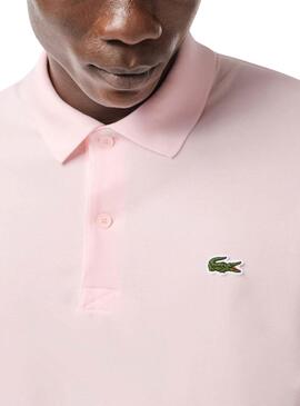 Polo Lacoste Stretch Rosa para Hombre