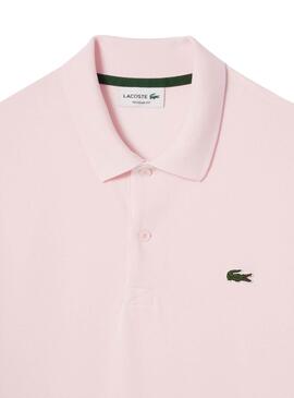 Polo Lacoste Stretch Rosa para Hombre