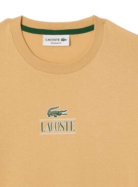 Camiseta Lacoste Regular Beige para Hombre y Mujer