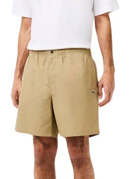 Bermuda Lacoste Relaxed Beige para Hombre