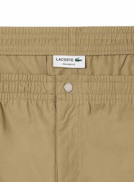 Bermuda Lacoste Relaxed Beige para Hombre