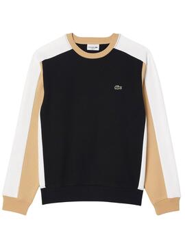 Sudadera Lacoste Color Block Negro para Hombre