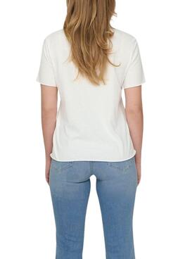 Camiseta Only Lucy Blanco para Mujer