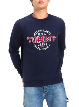 Sudadera Tommy Jeans Circular Marino Hombre