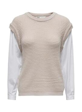 Jersey Only Viani Beige para Mujer