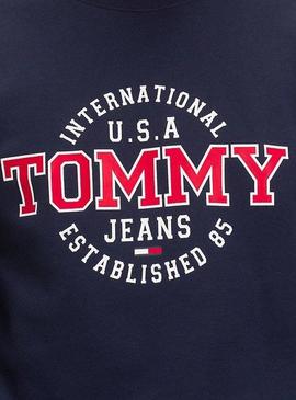 Sudadera Tommy Jeans Circular Marino Hombre