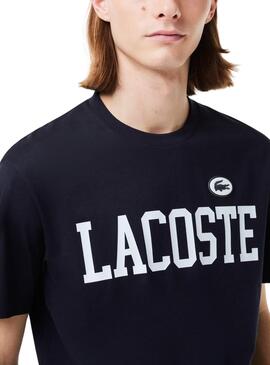 Camiseta Lacoste Contrast Marino para Hombre