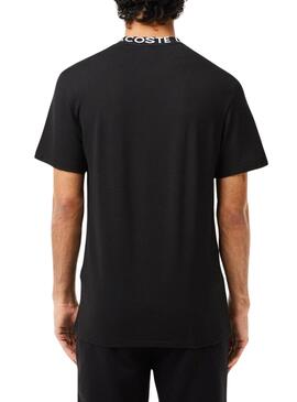 Camiseta Lacoste Jacquard Negro para Hombre