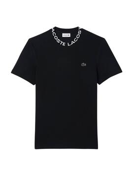 Camiseta Lacoste Jacquard Negro para Hombre