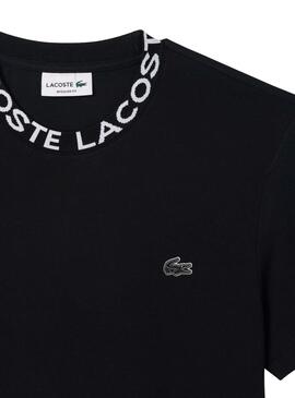 Camiseta Lacoste Jacquard Negro para Hombre