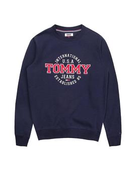 Sudadera Tommy Jeans Circular Marino Hombre