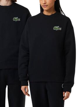 Sudadera Lacoste Loose Negro para Hombre y Mujer