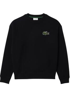 Sudadera Lacoste Loose Negro para Hombre y Mujer