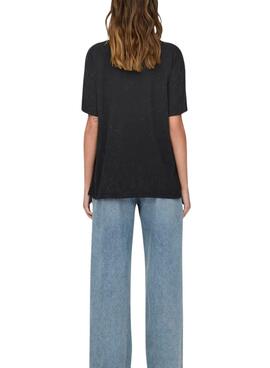 Camiseta Only Lucca Midnight Negro para Mujer