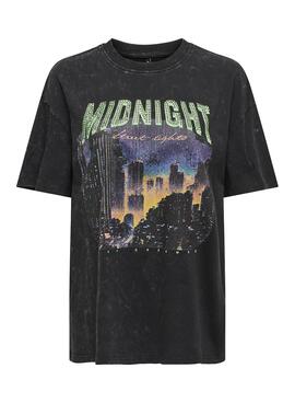 Camiseta Only Lucca Midnight Negro para Mujer