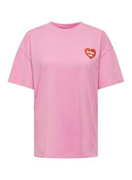 Camiseta Only Senna Rosa para Mujer