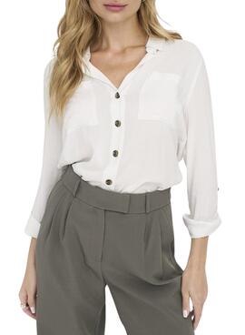 Camisa Only Yasmin Blanco para Mujer