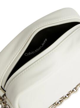 Bolso Calvin Klein Chain Blanco para Mujer