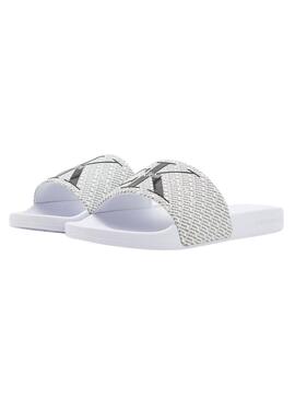 Chanclas Calvin Klein AOP Blanco para Mujer