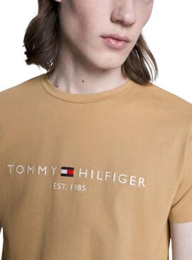 Camiseta Tommy Hilfiger Logo Kaki para Hombre