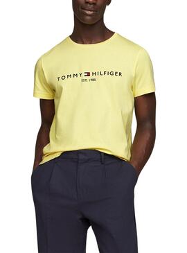 Camiseta Tommy Hilfiger Logo Amarillo para Hombre