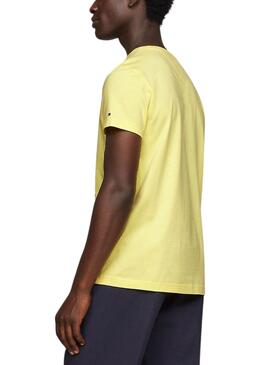 Camiseta Tommy Hilfiger Logo Amarillo para Hombre