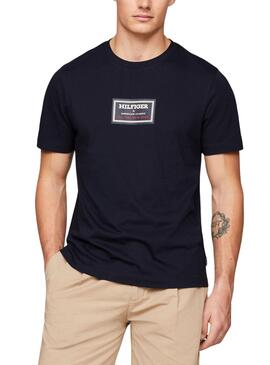 Camiseta Tommy Hilfiger Label HD Marino Hombre