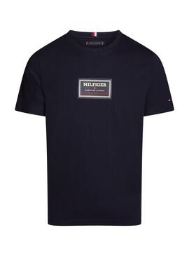 Camiseta Tommy Hilfiger Label HD Marino Hombre