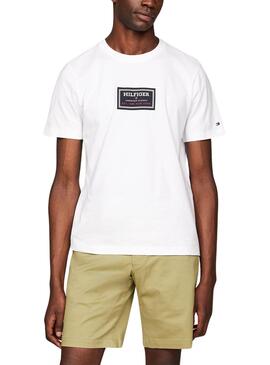 Camiseta Tommy Hilfiger Label HD Blanco Hombre