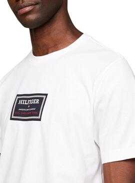 Camiseta Tommy Hilfiger Label HD Blanco Hombre