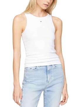 Camiseta Tommy Jeans Essential Blanco para Mujer