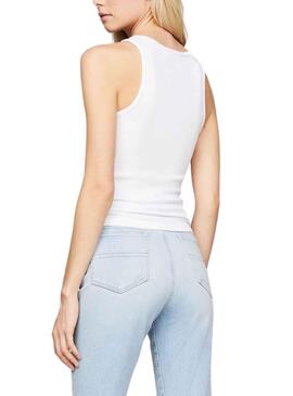 Camiseta Tommy Jeans Essential Blanco para Mujer